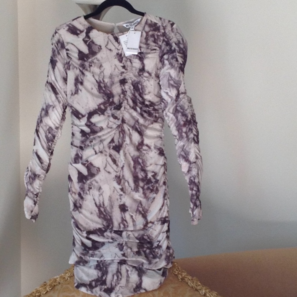 ⭕️ Walter Baker - NEW Stretch  Ruscched Mesh Dress